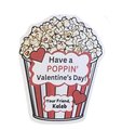 Kids Valentines Stickers | Personalized W/ Name | Popcorn Valentine Labels | SET of 6+ | Gifts for Kids | Popcorn Bag Stickers
