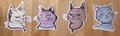 Cool Kitten Sticker | Limited Edition Attitude Cat Stickers | Water Resistant HIGH GLOSS Vinyl Stickers | Retro Cat | Kitten Stickers - Rosy