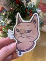 Cool Kitten Sticker | Limited Edition Attitude Cat Stickers | Water Resistant HIGH GLOSS Vinyl Stickers | Retro Cat | Kitten Stickers - Rosy