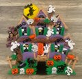 FINISHED NEW BUCILLA Haunted House Halloween Wall Hanging Felt | Rare Maria Stanziani 2014 Design Holiday Decor