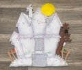 FINISHED NEW BUCILLA Haunted House Halloween Wall Hanging Felt | Rare Maria Stanziani 2014 Design Holiday Decor