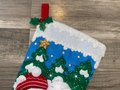 New Christmas Stocking Handmade Vintage ORIGINAL BUCILLA 2006 Polar Bears Felt Holiday Stocking