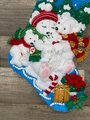 New Christmas Stocking Handmade Vintage ORIGINAL BUCILLA 2006 Polar Bears Felt Holiday Stocking
