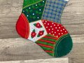 New Christmas Stocking, Finished BUCILLA Kit, Handmade PATCHWORK TEDDY, Bear Holiday Stockings #83657 Stockings with Name