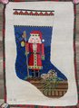 Christmas Stocking Susan Roberts Handpainted NUTCRACKER Needlepoint Canvas EXPERTLY STARTED Stocking Liz Goodrich Dillon