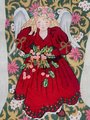 Rare Christmas Stocking ALEXA Angel Handpainted Needlepoint Canvas EXPERTLY STARTED Stocking Stockings With Name Personalized Stockings