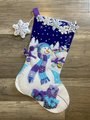 NEW Finished Frosty Night Christmas Stocking Handmade BUCILLA Personalized Holiday Stockings Bucilla Kit 86703 Holiday Stockings