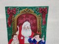 Christmas Stocking Vintage LIZ Susan Roberts Handpainted On Santa's Knee Needlepoint Canvas Tapestry Tent Liz Goodrich Dillon ML
