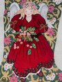 Rare Christmas Stocking ALEXA Angel Handpainted Needlepoint Canvas EXPERTLY STARTED Stocking Stockings With Name Personalized Stockings