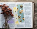 Handmade Bookmarks | Honeybee Bookmark | Honey Bee Lover Bookmark | Pollinator Bookmark |- Stocking Stuffers | Book Lovers | Book Gifts
