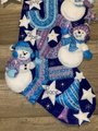 Embroidered Christmas Stocking | Finished BUCILLA Kit | Joy Snowmen Christmas Stocking | #86328 Snowman Stocking | Maria Stanziani