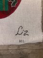Christmas Stocking Vintage LIZ Susan Roberts Handpainted On Santa's Knee Needlepoint Canvas Tapestry Tent Liz Goodrich Dillon ML