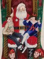 Christmas Stocking Vintage LIZ Susan Roberts Handpainted On Santa's Knee Needlepoint Canvas Tapestry Tent Liz Goodrich Dillon ML