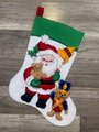 Vintage Christmas Stocking, FINISHED Bucilla Kit, A Salute To Christmas Holiday Stocking 33048, Personalized Stocking, Family Stockings