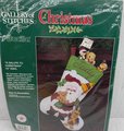 Vintage Christmas Stocking, FINISHED Bucilla Kit, A Salute To Christmas Holiday Stocking 33048, Personalized Stocking, Family Stockings