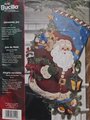 New 2007 Bucilla, Christmas Joy Stocking Kit #86019, Maria Stanziani, Felt, Applique, Sequins, Retro Holiday, Santa Claus, Christmas Craft