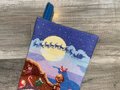 Christmas Stocking | Counted Cross Stitch | Vintage FINISHED 2000 Bucilla Visions of Sugar Plums | Embroidered Handmade Holiday Stocking