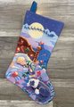 Christmas Stocking | Counted Cross Stitch | Vintage FINISHED 2000 Bucilla Visions of Sugar Plums | Embroidered Handmade Holiday Stocking