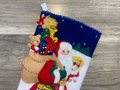 Christmas Stocking, Finished Bucilla Kit, Vintage 1993 Old Fashioned Santa Handmade, #83005 Winter Holiday Stockings Personalized Stocking