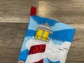 Christmas Stocking | Finished Bucilla Kit | Sea Shore Lighthouse Holiday Stocking | Handmade Stockings | Holiday Stockings |