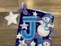 Embroidered Christmas Stocking | Finished BUCILLA Kit | Joy Snowmen Christmas Stocking | #86328 Snowman Stocking | Maria Stanziani