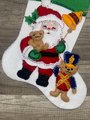 Vintage Christmas Stocking, FINISHED Bucilla Kit, A Salute To Christmas Holiday Stocking 33048, Personalized Stocking, Family Stockings