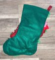 Personalized Christmas Stocking | Hand Embroidered Stocking | Bucilla Poinsettia Santa | Custom Name Stocking | Stockings With Name