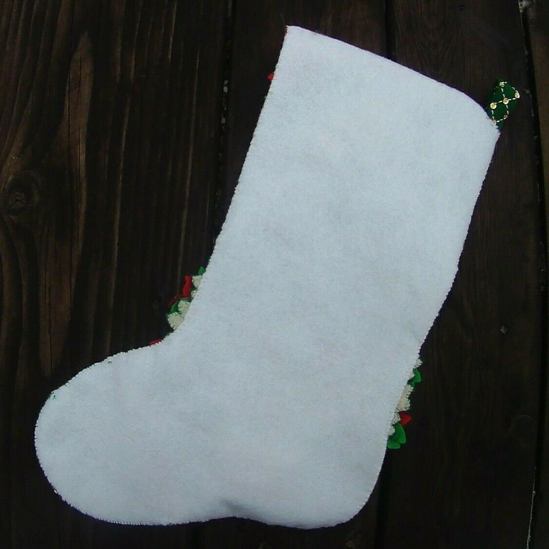 Christmas Stockings, HANDMADE Bucilla Poinsettia Christmas Tree Stocking, Stockings with Name, Personalized Stockings, Finished Bucilla Kit