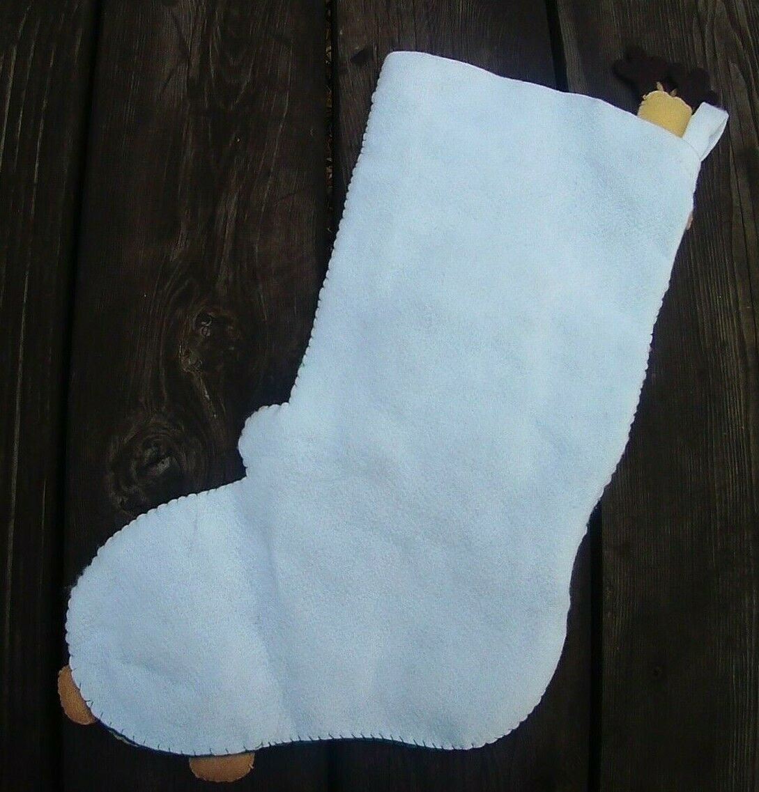 Christmas Stocking Vintage Handmade Bucilla Bah Humbug Santa Handmade From Kit 83203 Circa 1994 Retro Decor Custom Personalized Gift