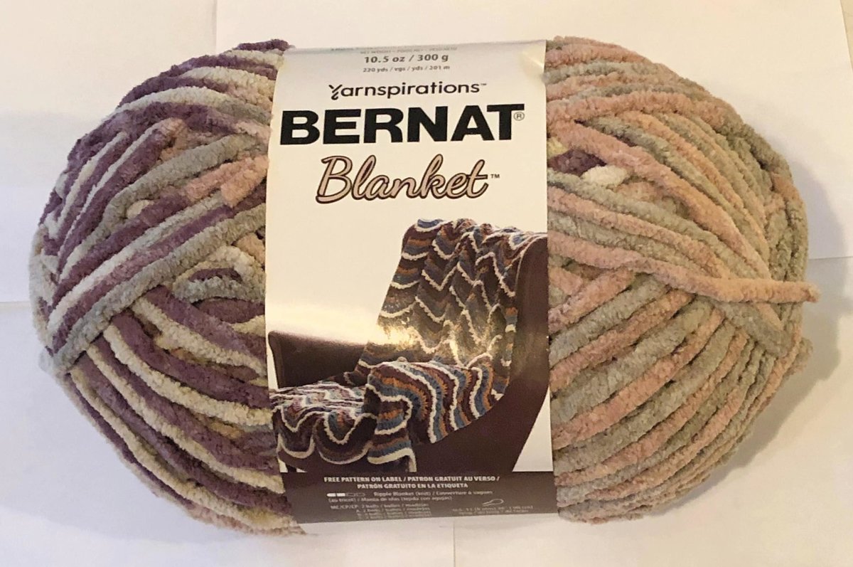 Yarn New YARNSPIRATIONS Purple Haze Bernat Blanket Yarn Crochet Knit Shawl Super Bulky 6
