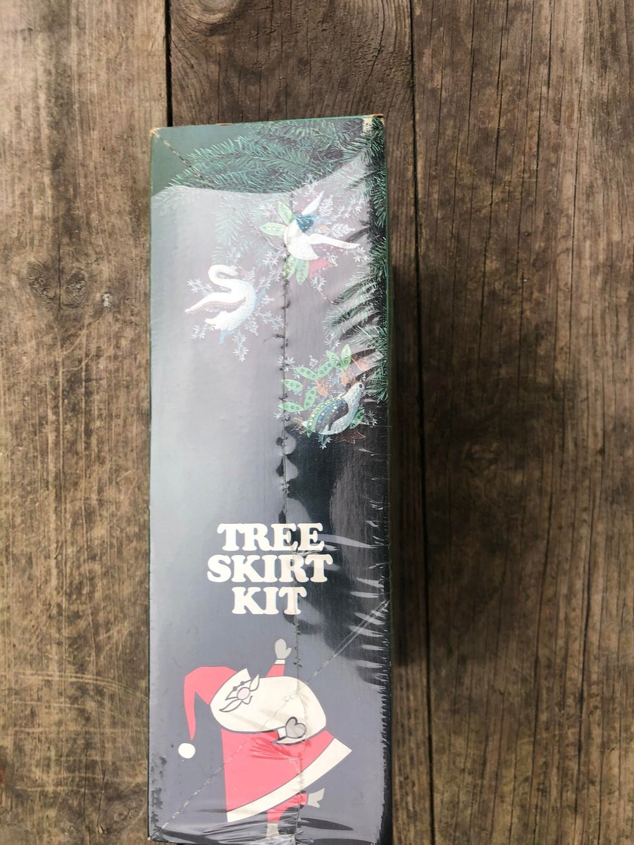 TREE SKIRT KIT Large Vintage LeeWards 1960's Christmas Three Wise Men Holiday Table Cover Retro Christmas Craft Kit