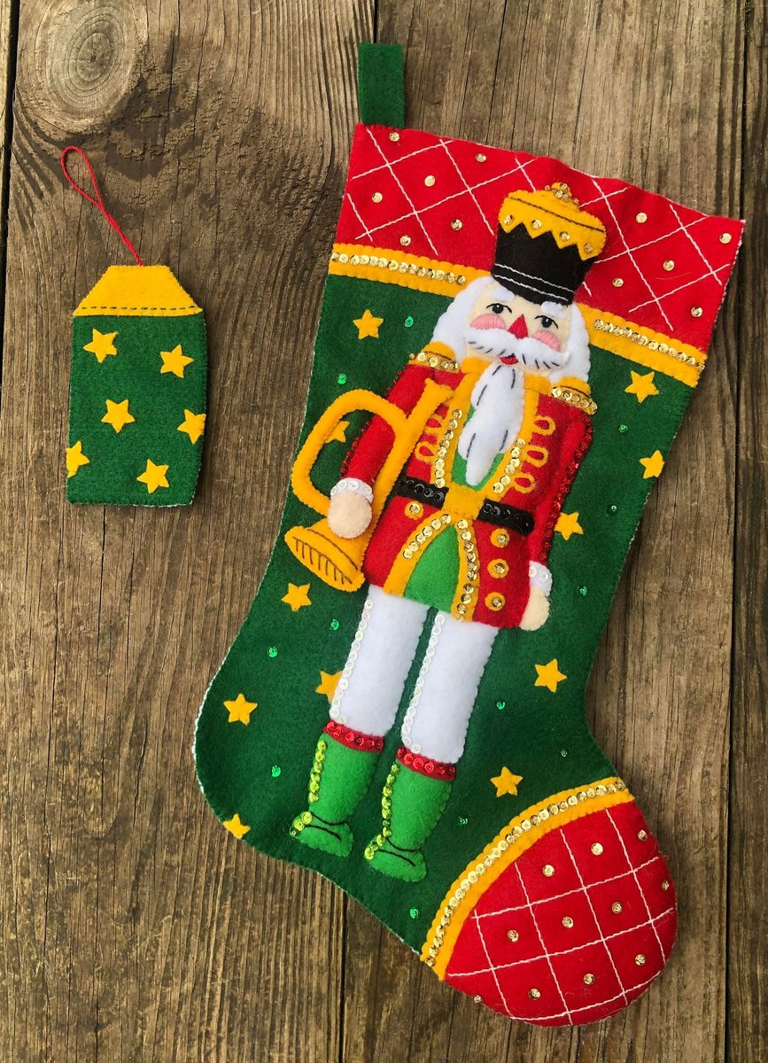 Handmade Christmas Stocking Bucilla Hallmark Classic Christmas Nutcracker Holiday Stocking Gift Idea Family Gift