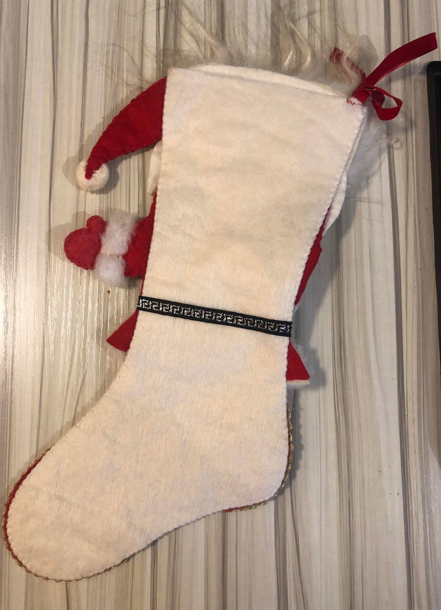 Christmas Stocking, Handmade GORGEOUS Holiday Stocking, Santa Claus, Custom Stockings, 1977 Walco Holiday Industries, Personalized Stocking