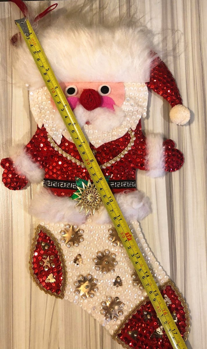 Christmas Stocking, Handmade GORGEOUS Holiday Stocking, Santa Claus, Custom Stockings, 1977 Walco Holiday Industries, Personalized Stocking