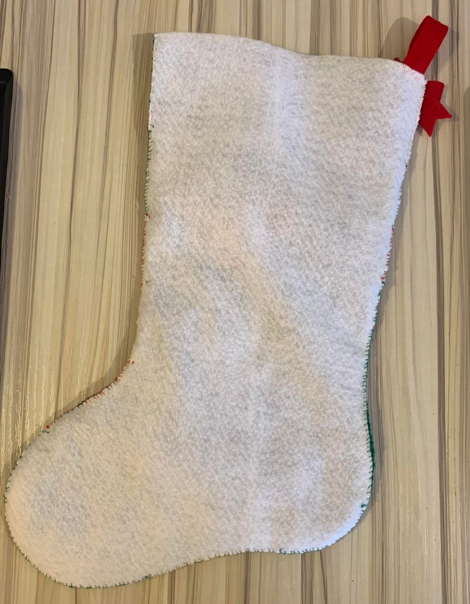 Handmade Christmas Stocking, Finished Bucilla Kit, Seasonal Patchwork Handmade, #85104, Santa Claus, Snowman, Christmas Tree,