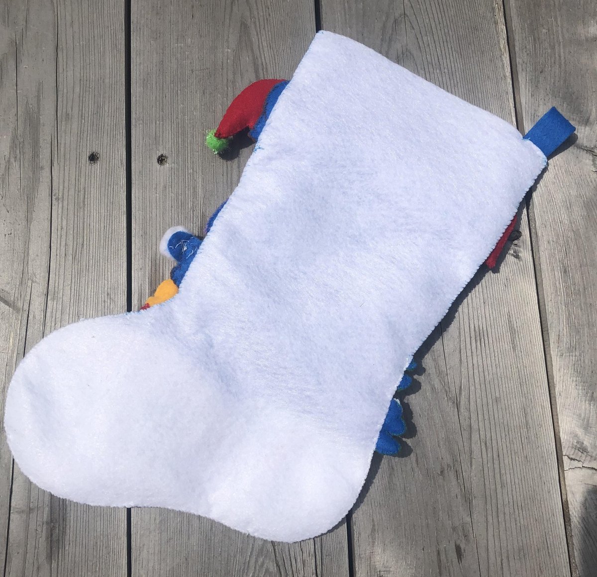 Christmas Stocking BUCILLA DEAR SANTA Felt Christmas Stocking, New Handmade Bucilla Kit Custom Stockings Embroidered Stockings