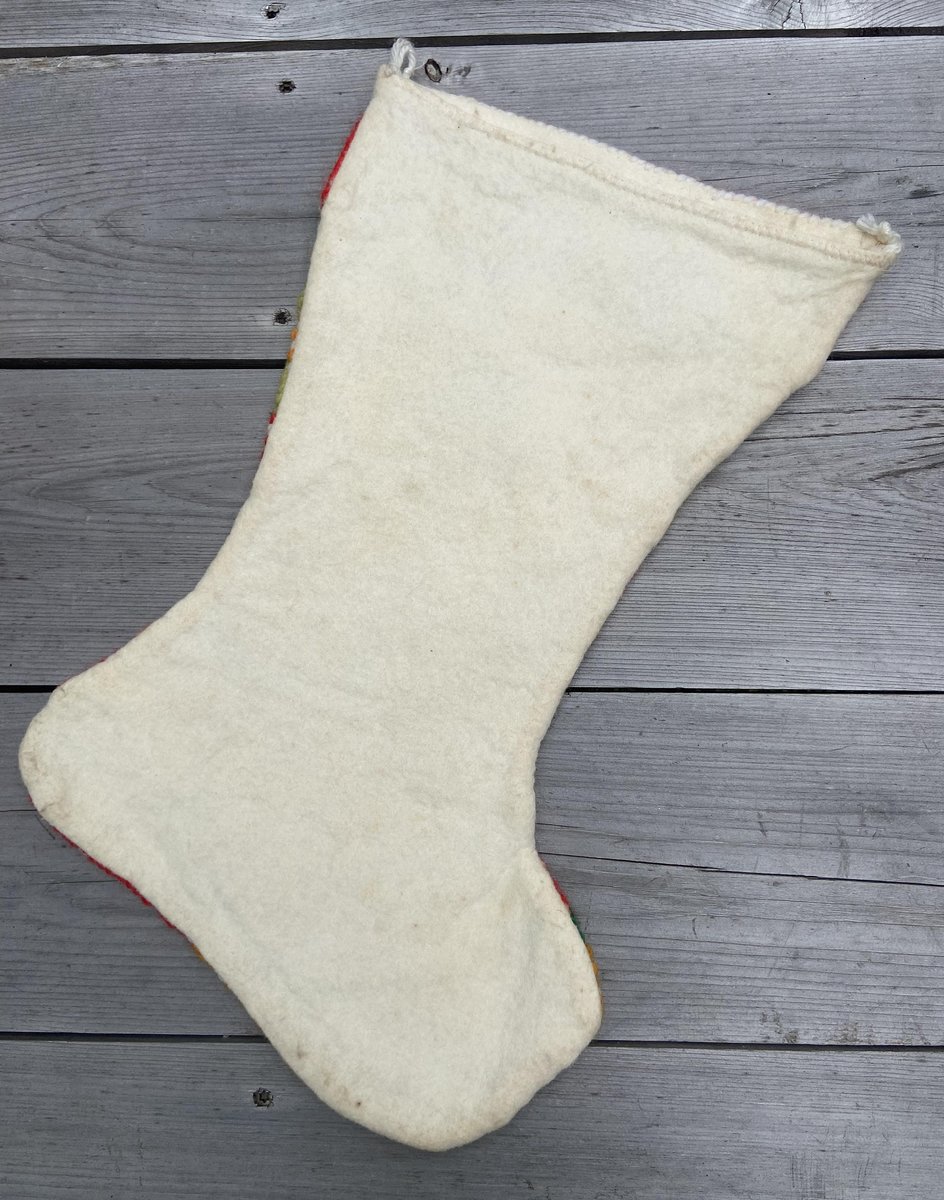 Handmade Christmas Stocking Vintage Retro Handmade FINISHED 1970s "GIRL" Needlepoint LINED Christmas Stocking Holiday Decor