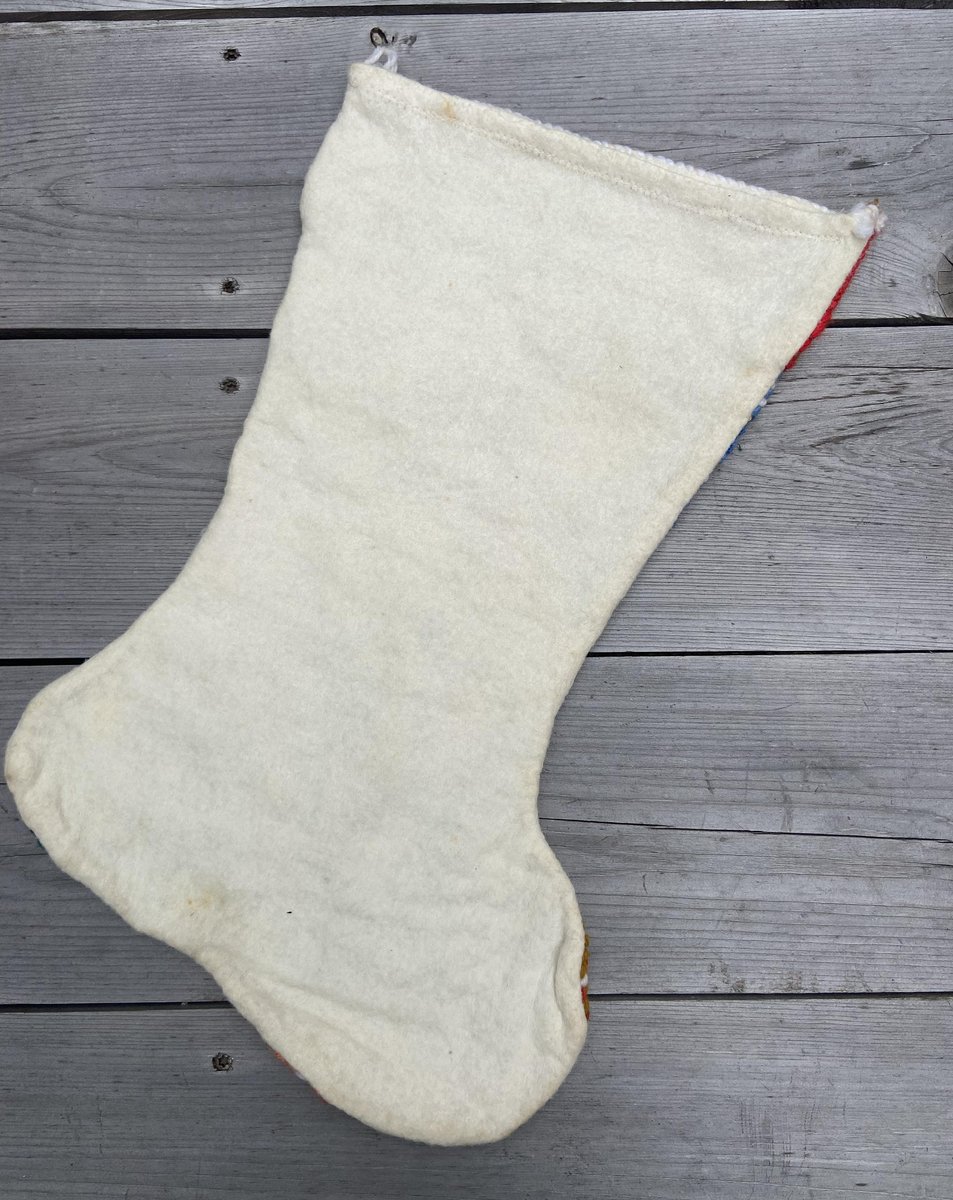 Handmade Christmas StockingVintage Retro Handmade FINISHED 1970s "BOY" Needlepoint LINED Christmas Stocking Holiday Decor