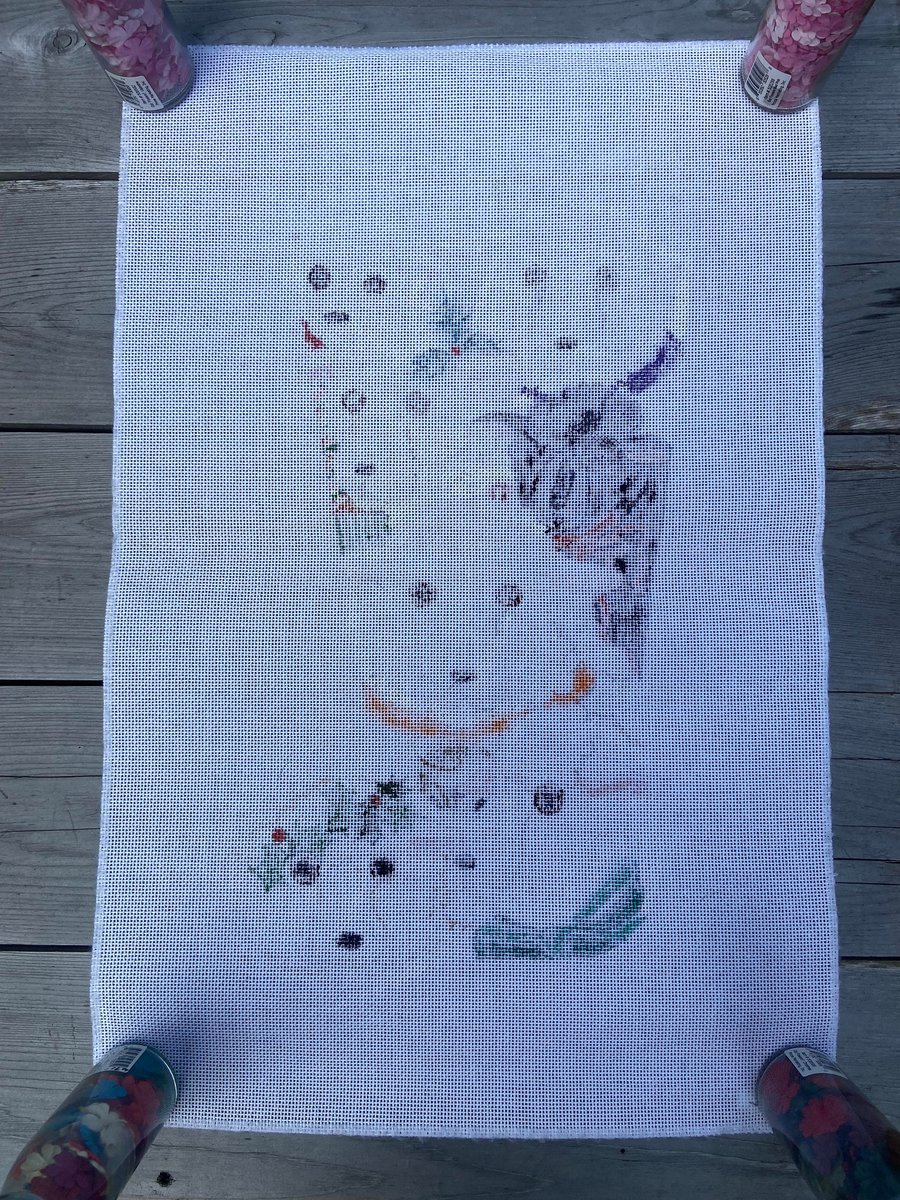 NEW Vintage Rare DEDE OGDEN Handpainted Needlepoint Christmas Stocking Canvas Baa Baa Black Sheep 853
