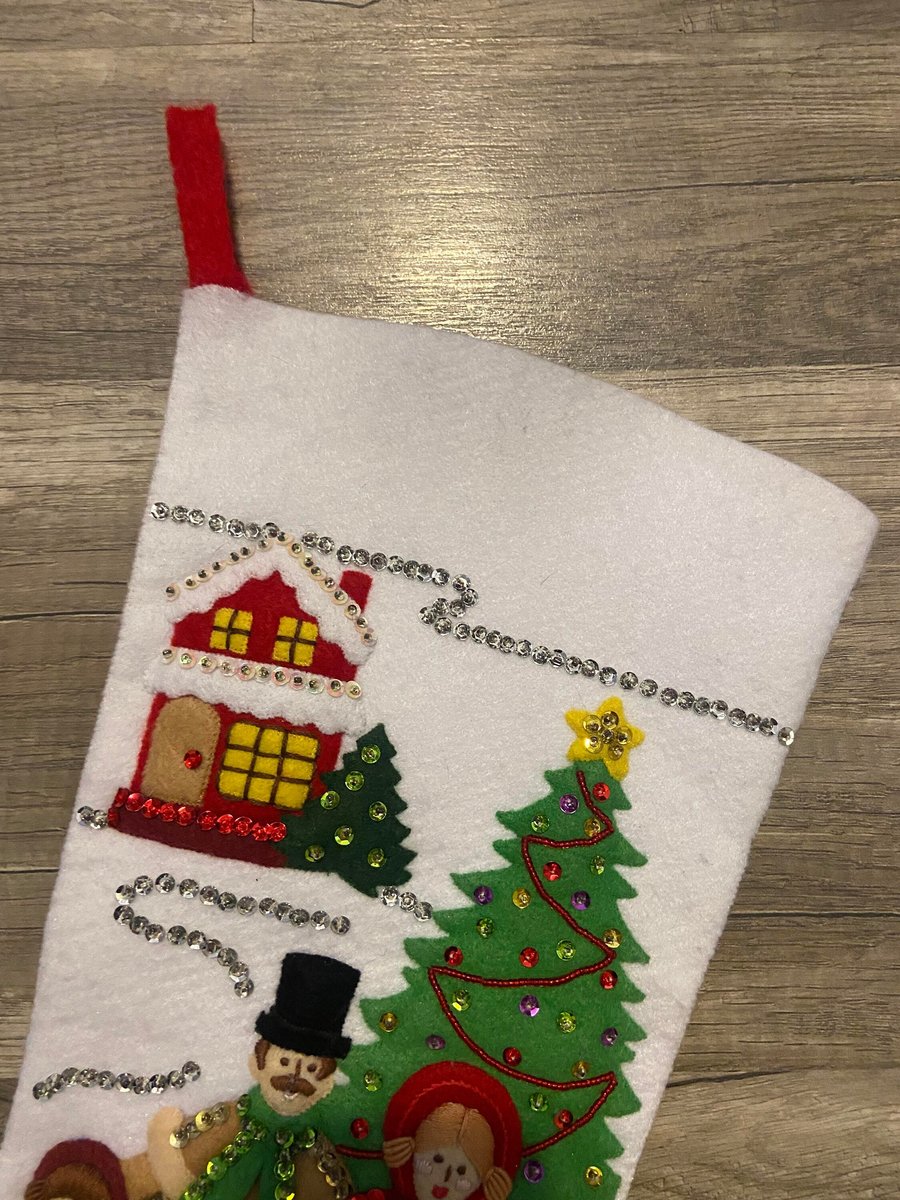 Bucilla Christmas Stockings Handmade DICKENS CHRISTMAS Festive Holiday Fun Gift Wall Art Decor