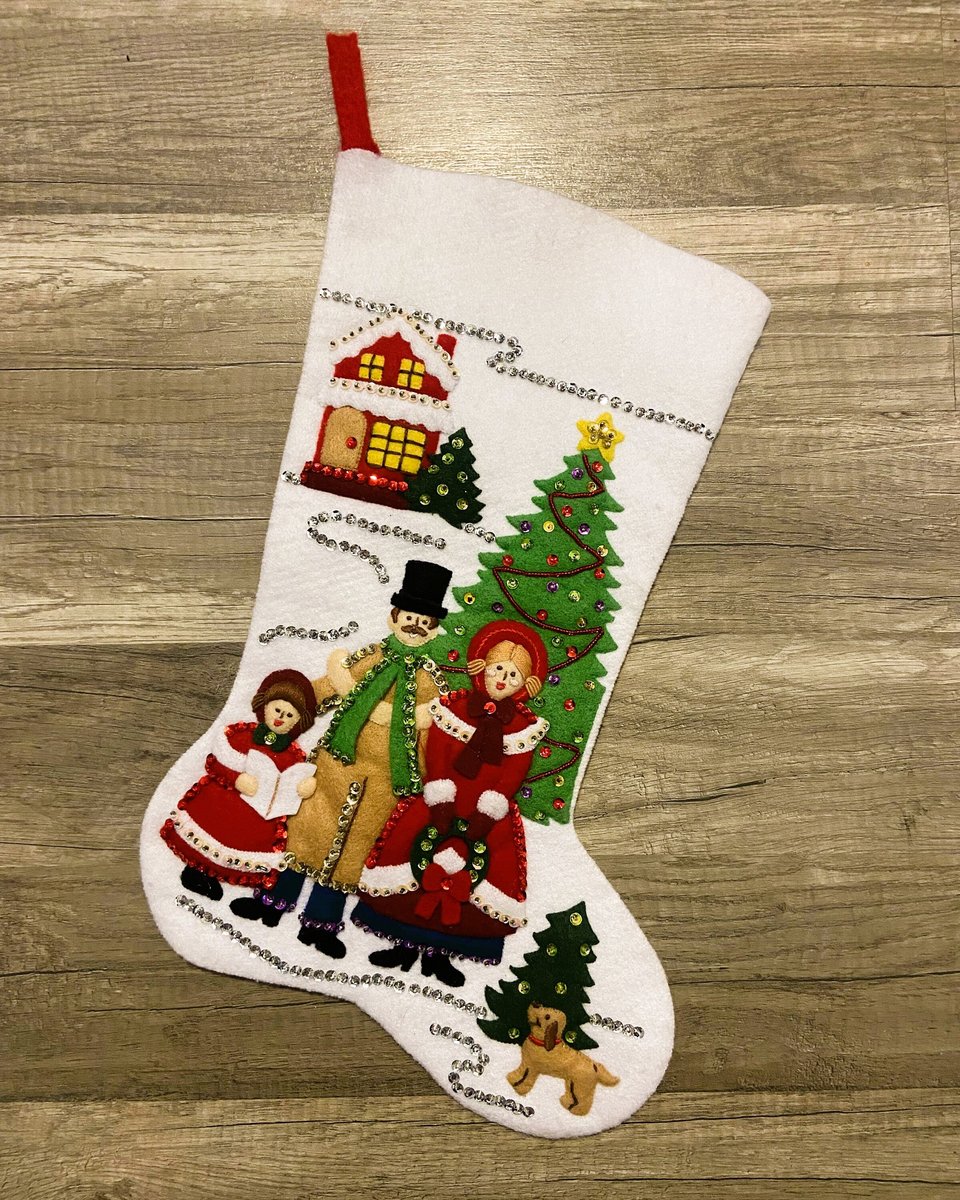 Bucilla Christmas Stockings Handmade DICKENS CHRISTMAS Festive Holiday Fun Gift Wall Art Decor