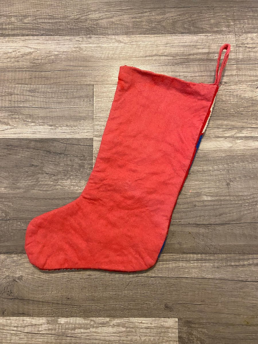 Christmas Stocking Finished "DAD" Vintage 1980s BUCILLA 60653 Needlepoint Santa Claus Chimney Vintage Holiday Decor