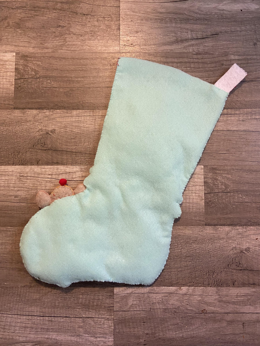 NEW Christmas Stocking - Handmade GUMDROP LANE Gingerbread House Felt Stocking MS10-036 Personalized Christmas Kit Holiday Decor