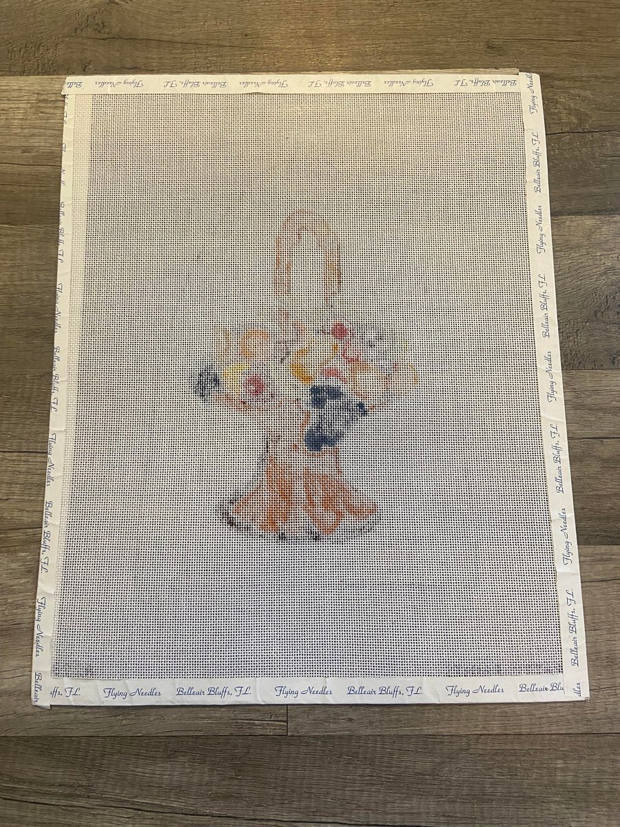 Handpainted Needlepoint Canvas Vintage PATTY PAINTS Fruit Basket A223 Embroidery
