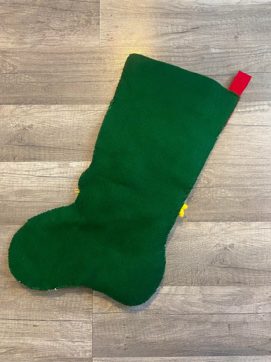 Handmade Felt Christmas Stocking, Vintage Finished BUCILLA Kit, Christmas Dreams 82823, Personalized Stockings, Custom Stockings