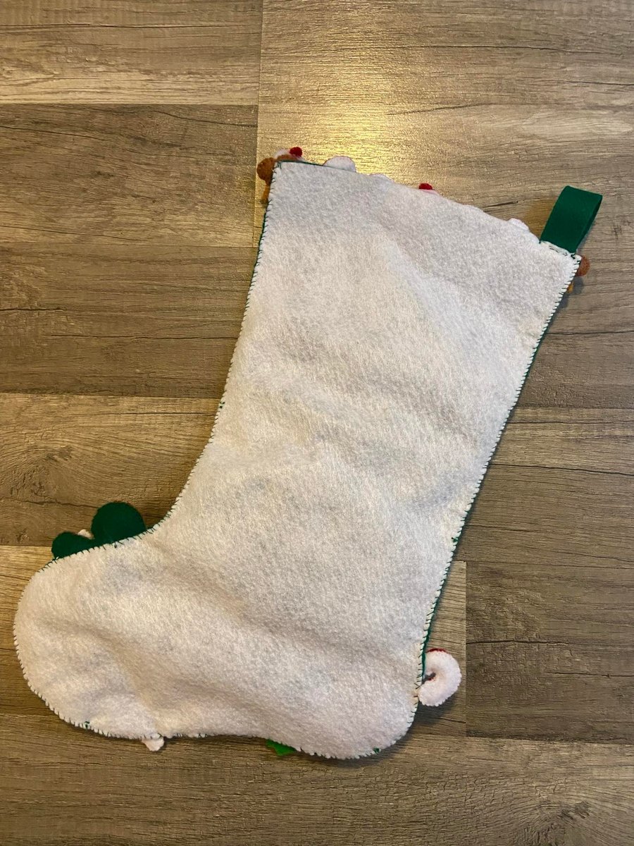Family Christmas Stocking | Handmade Bucilla Cupcake Angel Stocking | Custom Embroidered Stocking | Personalized Stockings