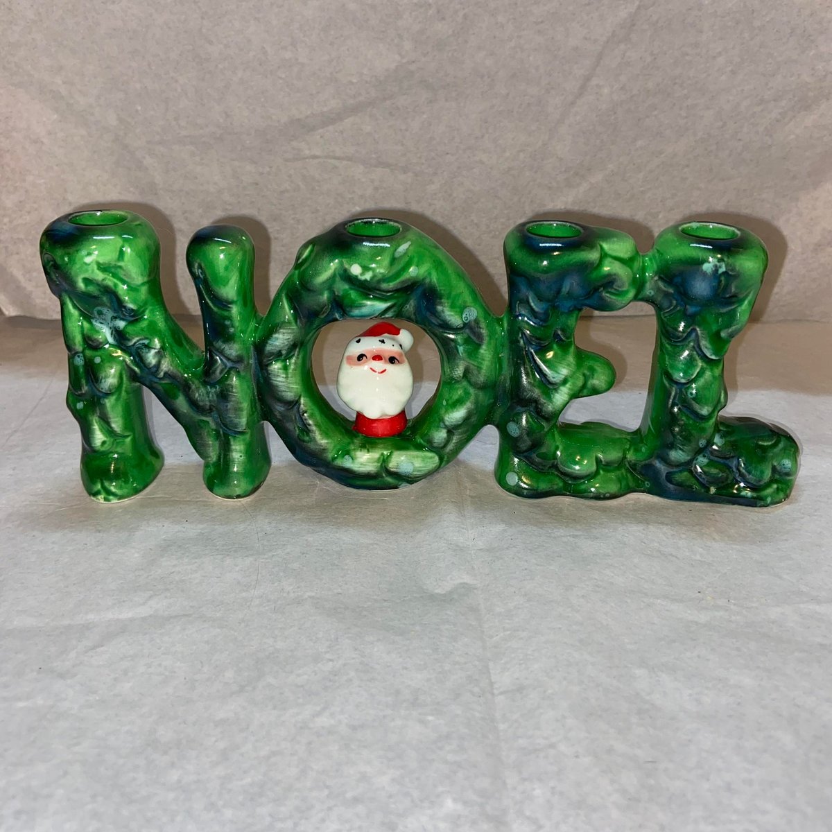 Rare MINT 1960 Vintage HOLT HOWARD Noel Santa Candleholder w/ Original Box