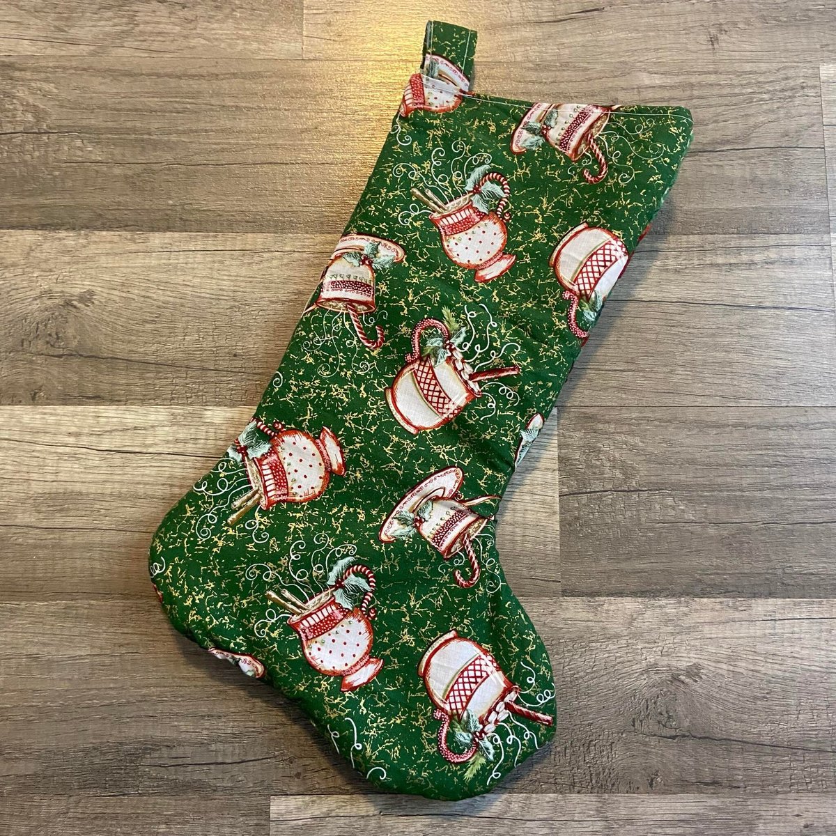 Christmas Stocking Finished Handmade Vintage 1993 DIMENSIONS Waiting for Santa Christmas Needlepoint Stocking 9084 Holiday Decor