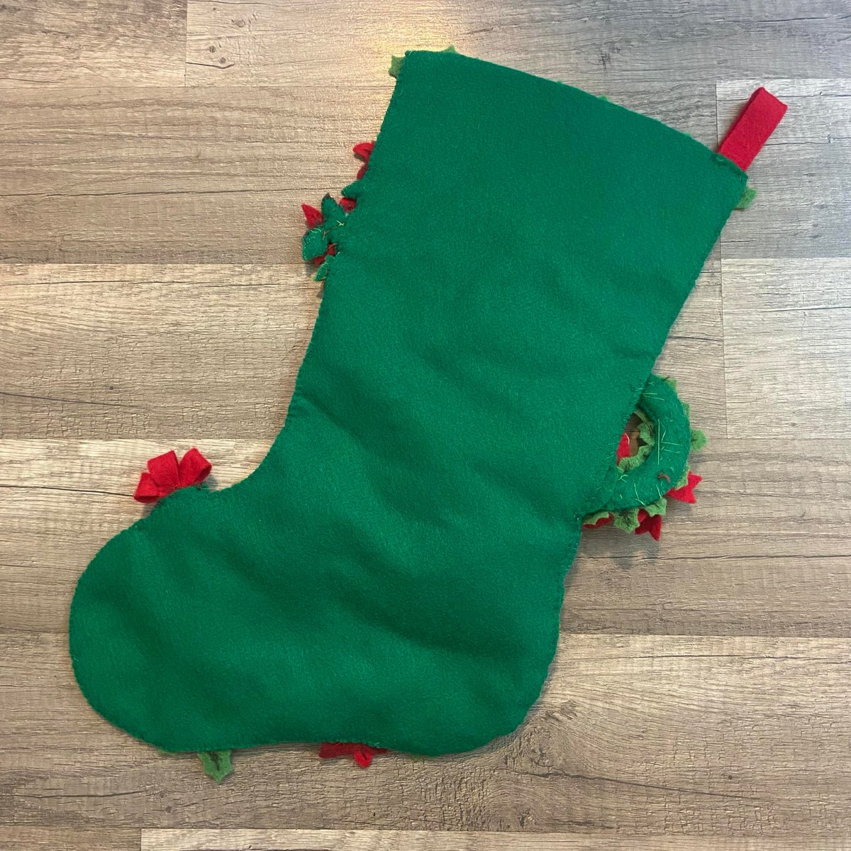 Christmas Stocking, Finished Bucilla Kit, GARDEN SANTA Handmade, #85428 Stocking