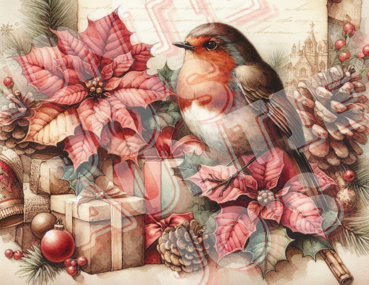 Christmas Junk Journal Printable Pages, Cardinals Trees, Rustic Vintage Holidays, Vintage Scrapbooks, Digital Junk Journal, PNG & PDF Files